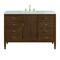 James Martin Vanities 48'' Vanity, Mid Century Walnut w/ 3 CM Eternal Jasmine Pearl Quartz Top 485-V48-WLT-3EJP - alternate 1